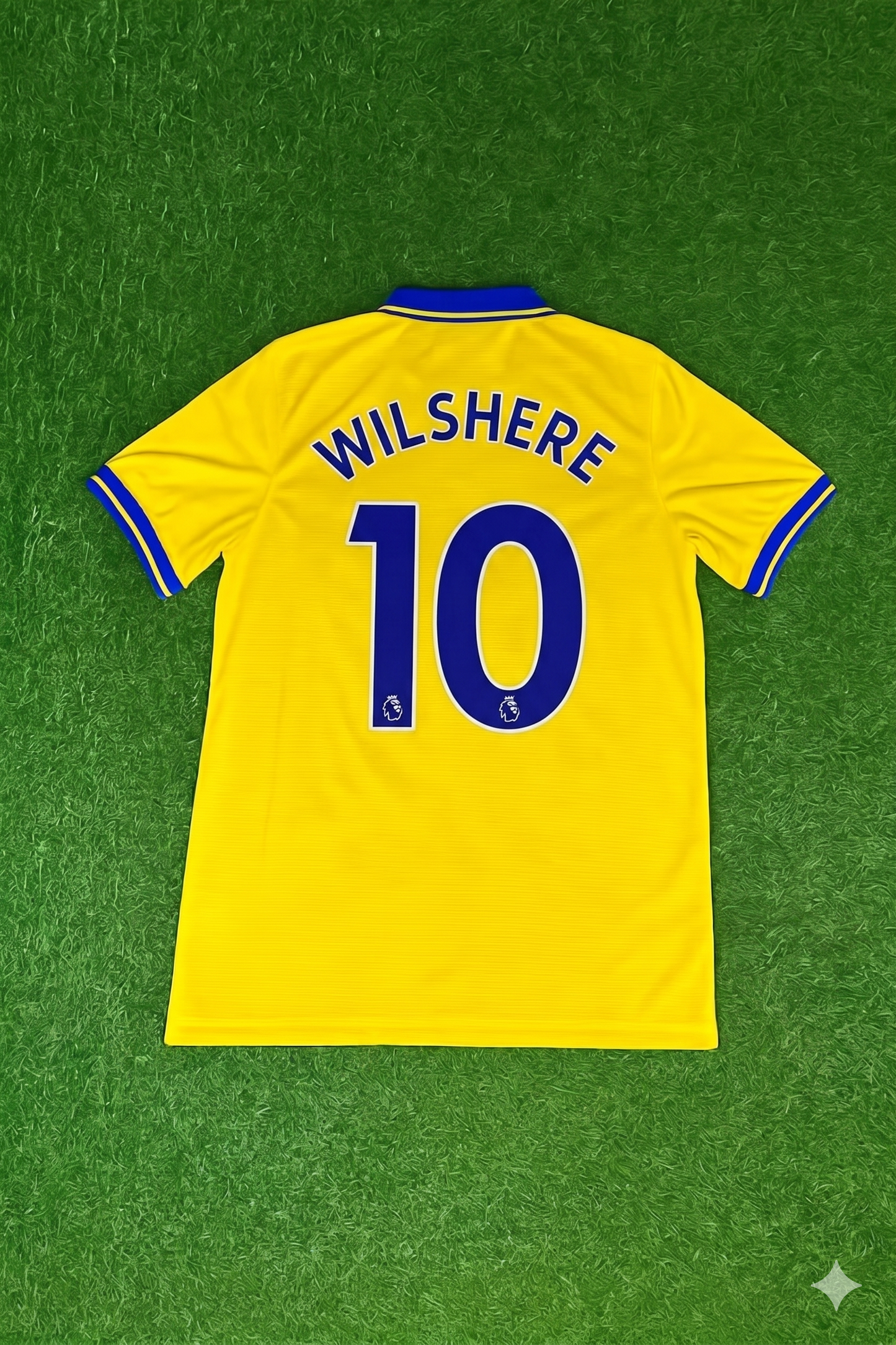 Jack Wilshere Arsenal 2013/2014 Yellow Retro Football Jersey Kit
