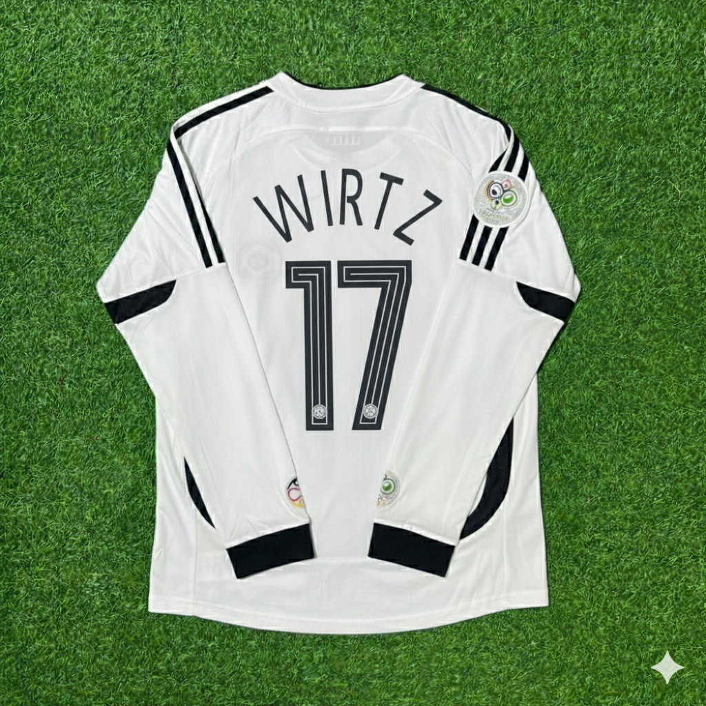 Florian Wirtz Germany World Cup Long Sleeve White Retro Football Jersey Kit