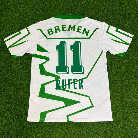 Wynton Rufer Werder Bremen 1993/94 Home Retro Football Jersey Kit