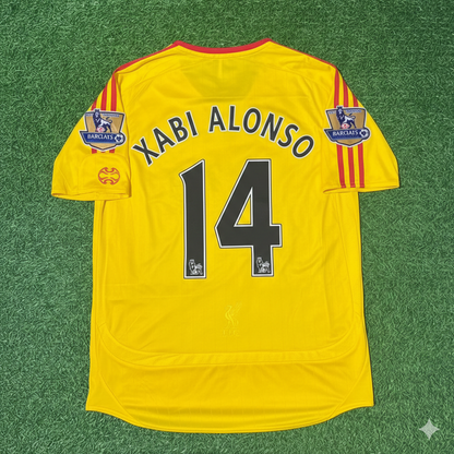 Xabi Alonso Liverpool 2006/2007 Yellow Retro Football Jersey Collection