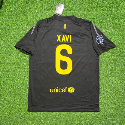 Xavi Barcelona 2011-2012 Black Retro Football Jersey