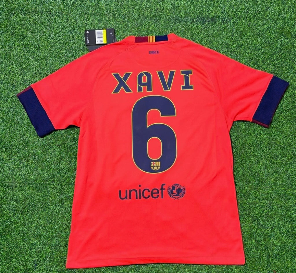 Xavi 6- Barcelona 2014 Kit Season Retro Football Jersey