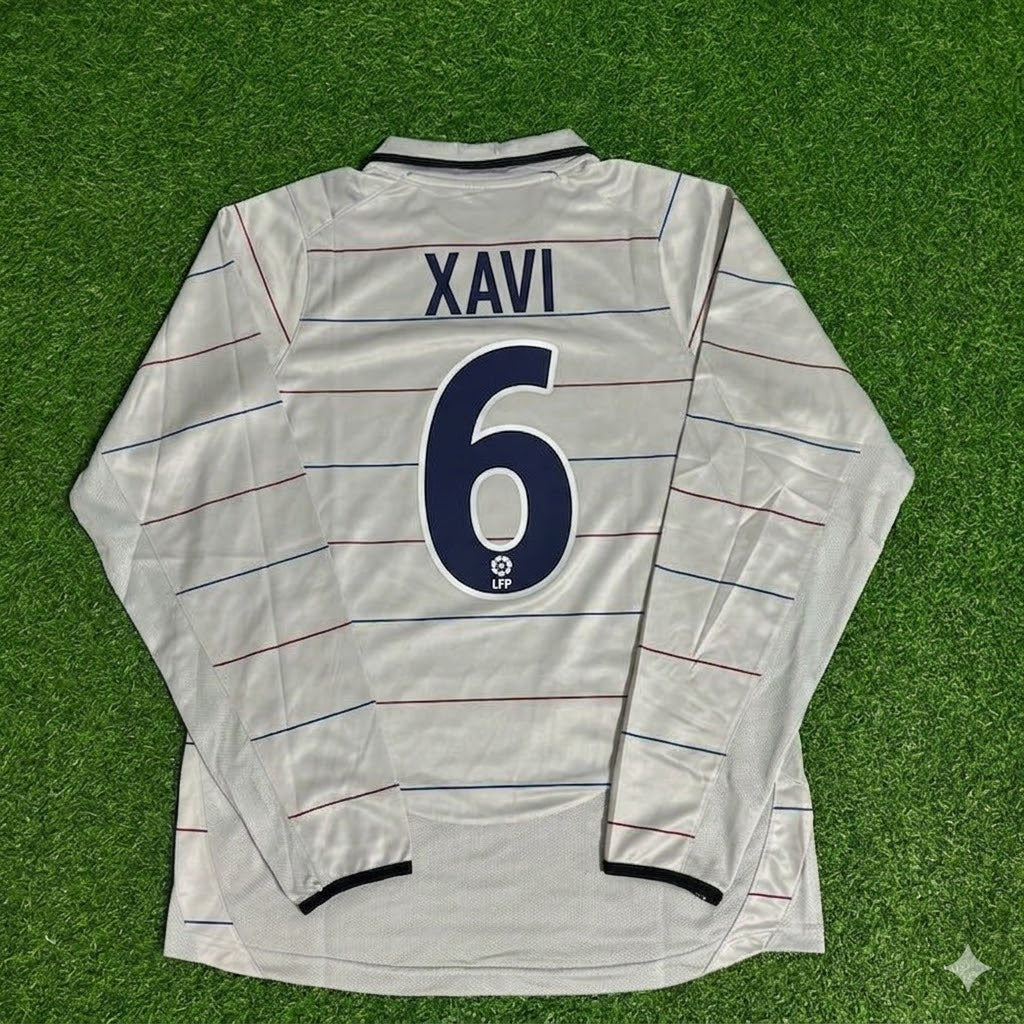 Xavi #6 Barcelona 2003 2004 Away Long Sleeve Retro Football Jersey Collection