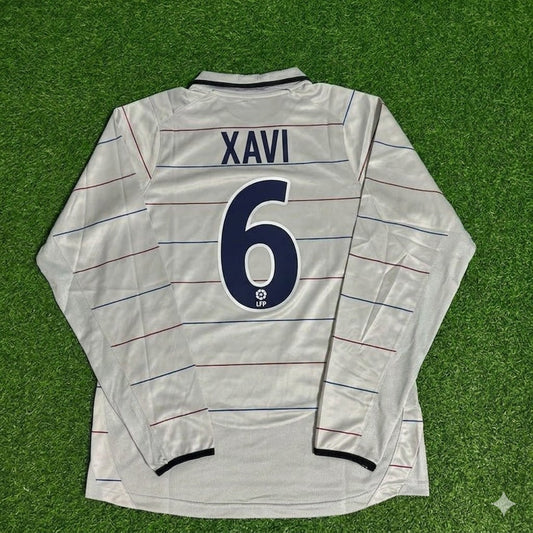 Xavi #6 Barcelona 2003 2004 Away Long Sleeve Retro Football Jersey Collection