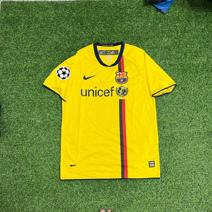 Xavi Hernandez 2008/09 Barcelona Yellow Retro Football Jersey