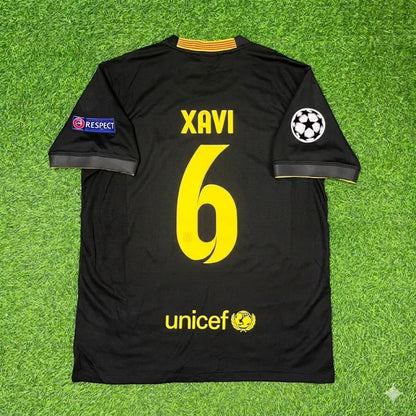 Xavi #6 Barcelona 2013-2014 Black Retro Football Jersey Kit