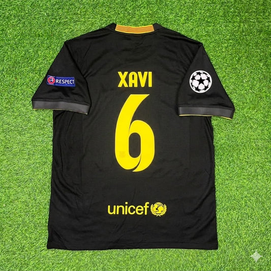 Xavi #6 Barcelona 2013-2014 Black Retro Football Jersey Kit