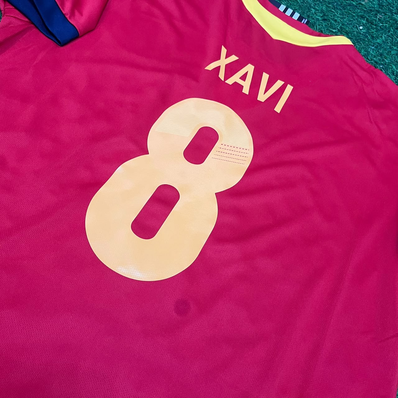 Xavi Hernandez Spain 2013 Confederations Cup Retro Football Jersey