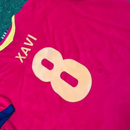 Xavi Hernandez Spain 2013 Confederations Cup Retro Football Jersey