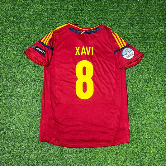 Spain EURO 2012 Xavi Hernandez Final Retro Football Jersey Kit