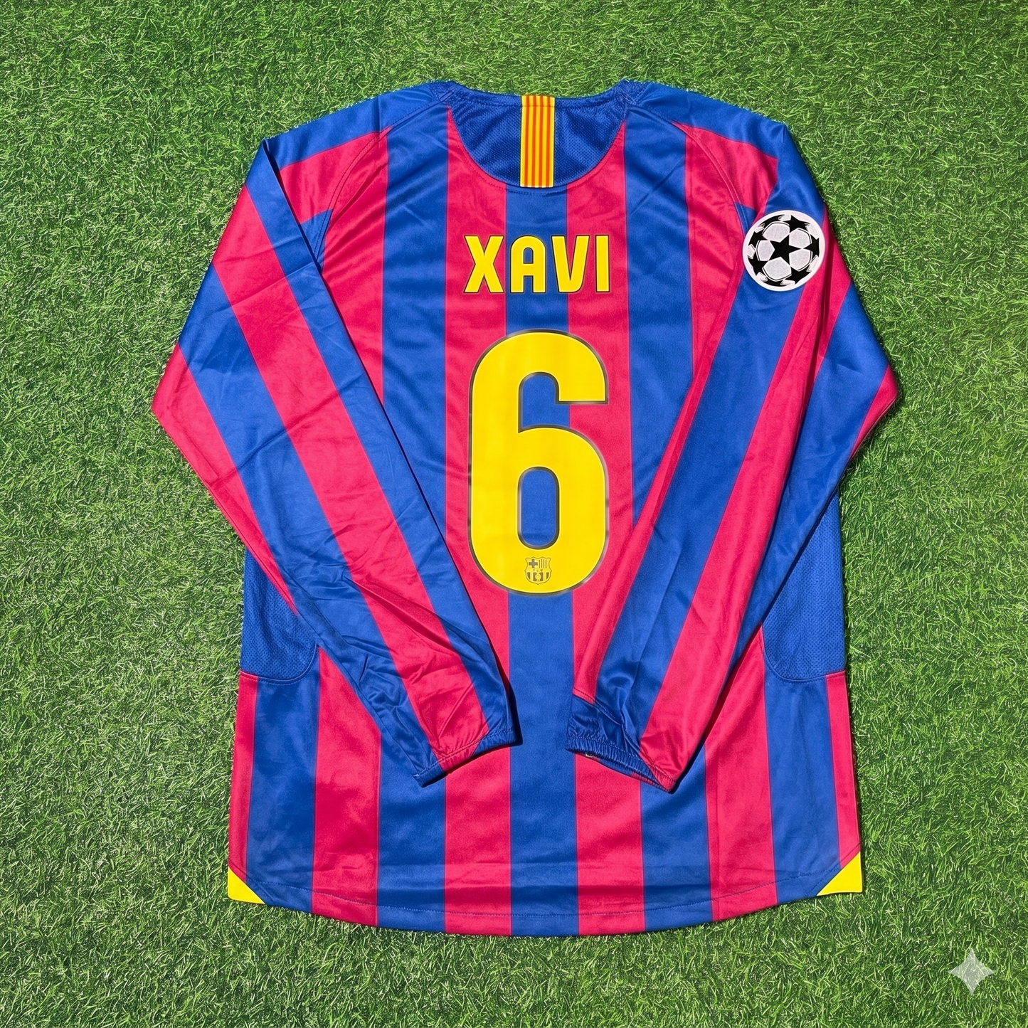 Xavi Hernandez Barcelona 2006 Final Retro Football Jersey Kit