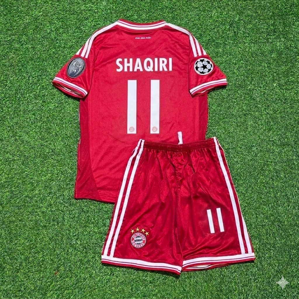 Xherdan Shaqiri #11 Bayern Munich 2013 Champions League Final Kids Retro Kit Jersey