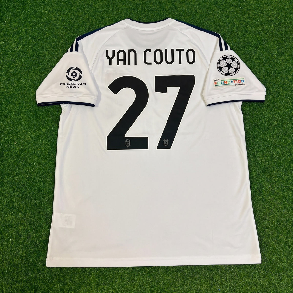 Yan Couto #27 Como 2027 Away Champions League Patch Football Jersey