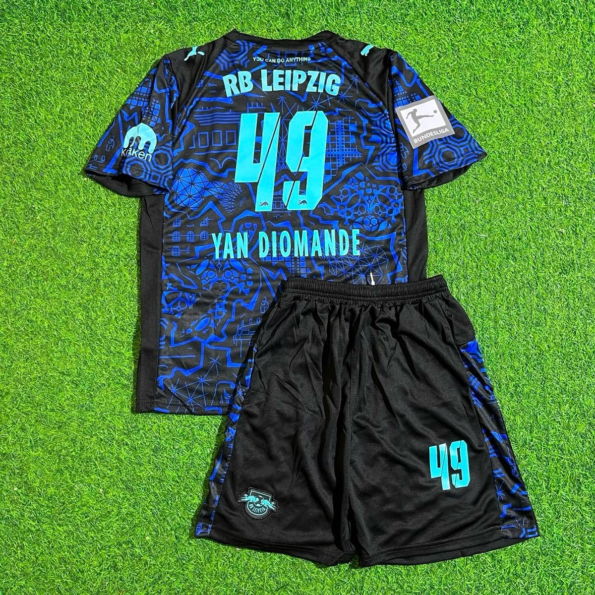 Yan Diomande #49 RB Leipzig Kids Football Jersey