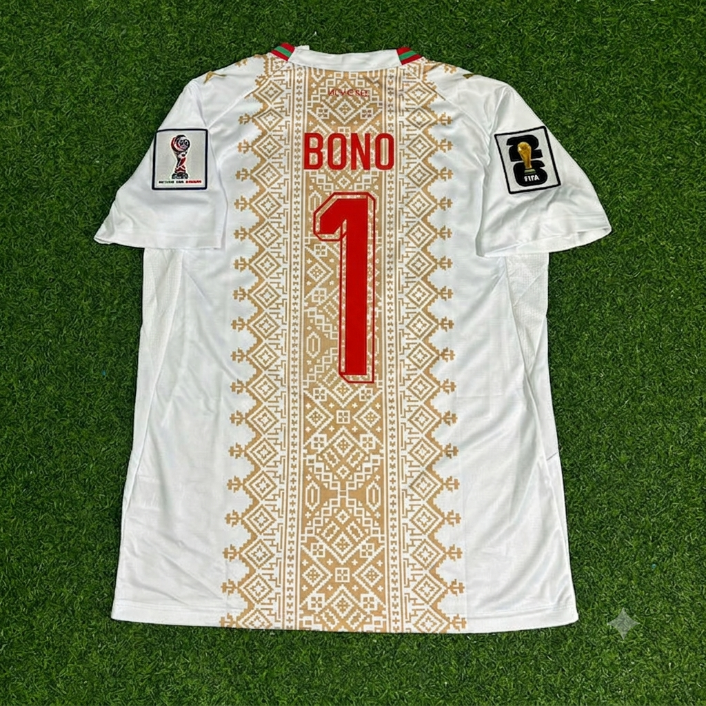 Morocco World Cup 2026 Yassine Bounou Away White Football Jersey