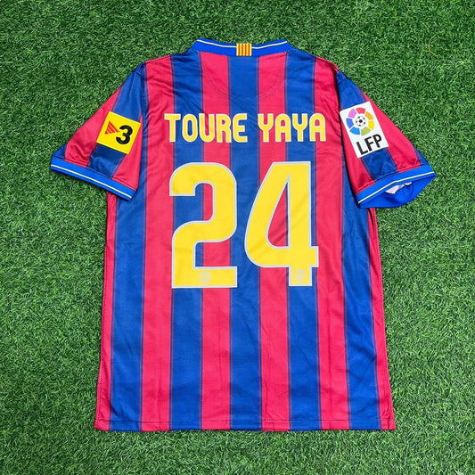 Yaya Toure 24 - Barcelona Home 2009/2010 Retro Football Jersey Kit