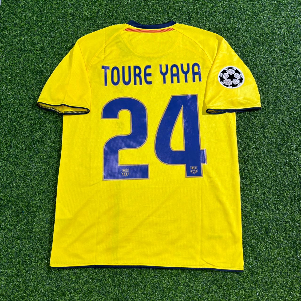 Yaya Touré Barcelona 2008-2009 Yellow Retro Football Jersey Kit