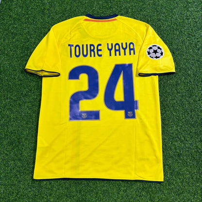 Yaya Touré Barcelona 2008-2009 Yellow Retro Football Jersey Kit