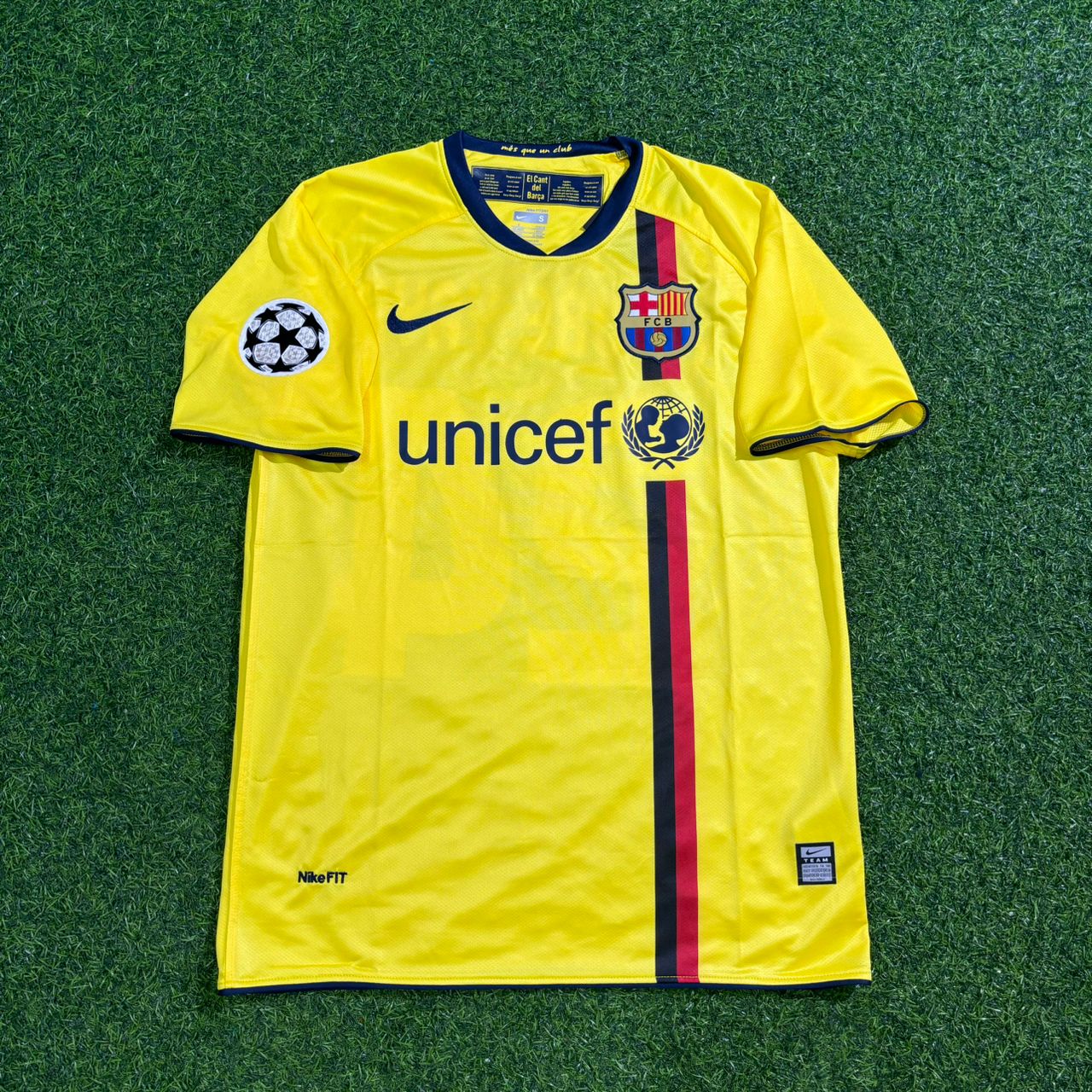 Yaya Touré Barcelona 2008-2009 Yellow Retro Football Jersey Kit