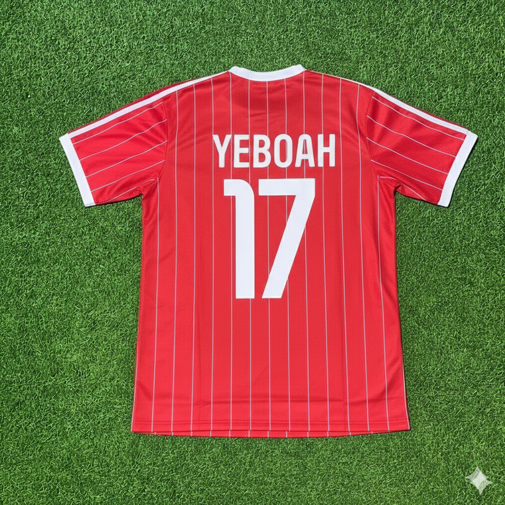 Tony Yeboah Hamburger SV Rotes Heimtrikot Retro Fußballtrikot Jersey