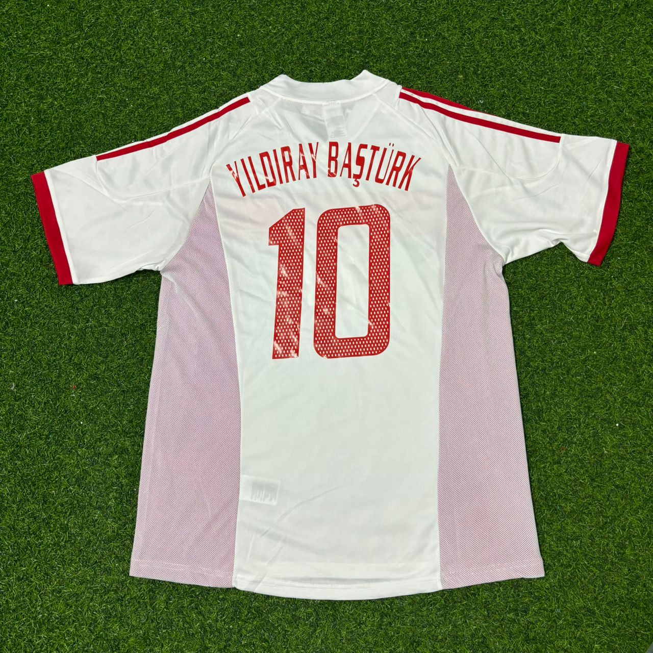 Turkey Türkiye World Cup 2002 Yıldıray Baştürk White Retro Football Jersey