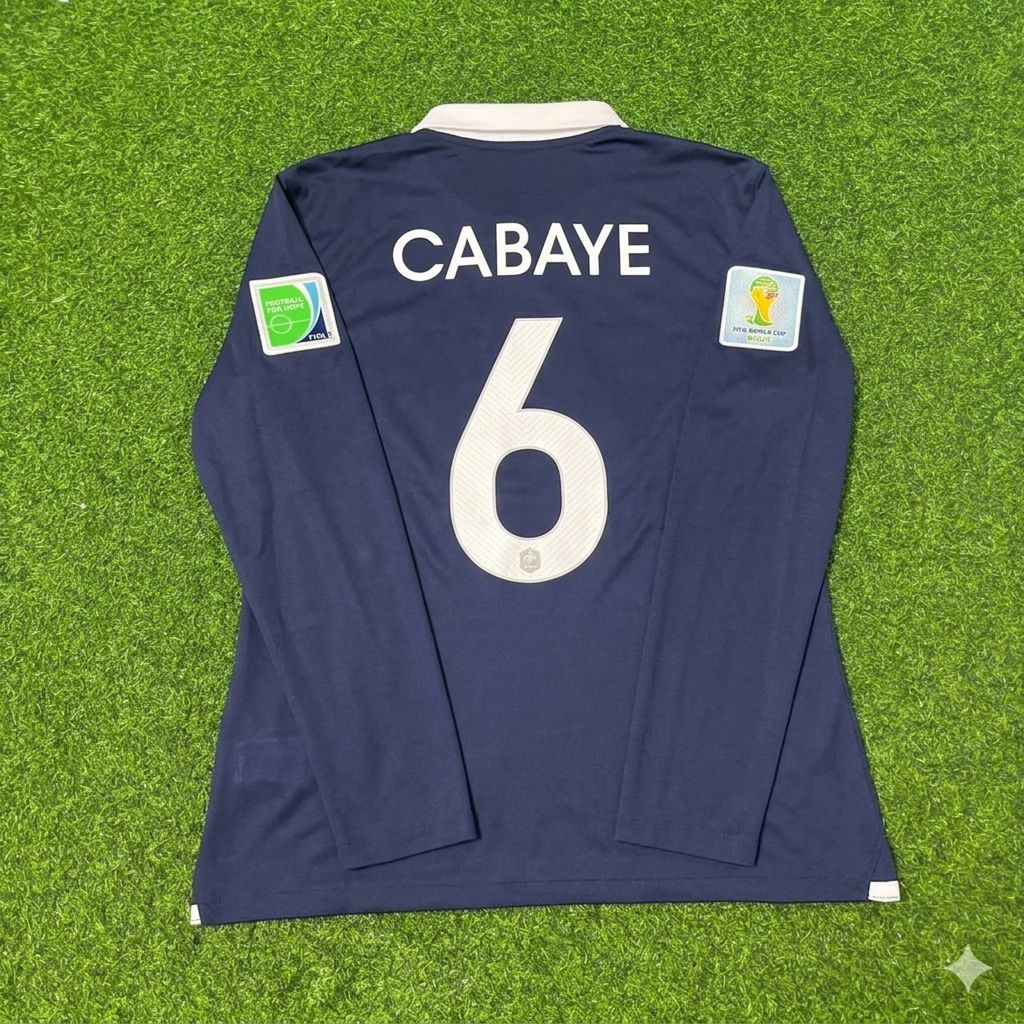 France World Cup 2014 Yohan Cabaye #6 Long Sleeve Football Jersey