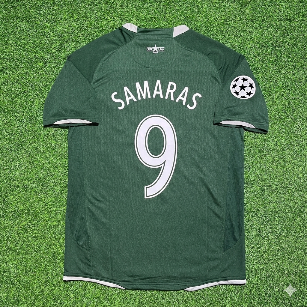 Yorgos Samaras #9 Celtic 2007 2008 Home Retro Football Jersey