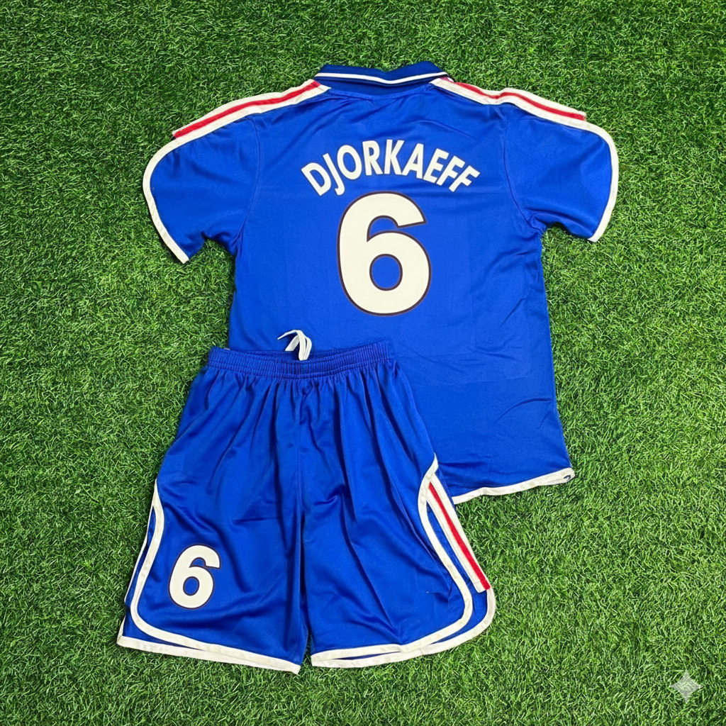 France EURO 2000 Youri Djorkaeff 6- 2002 Retro Kids Football Jersey