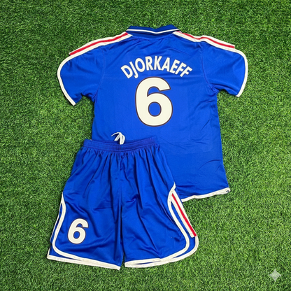 France EURO 2000 Youri Djorkaeff 6- 2002 Retro Kids Football Jersey
