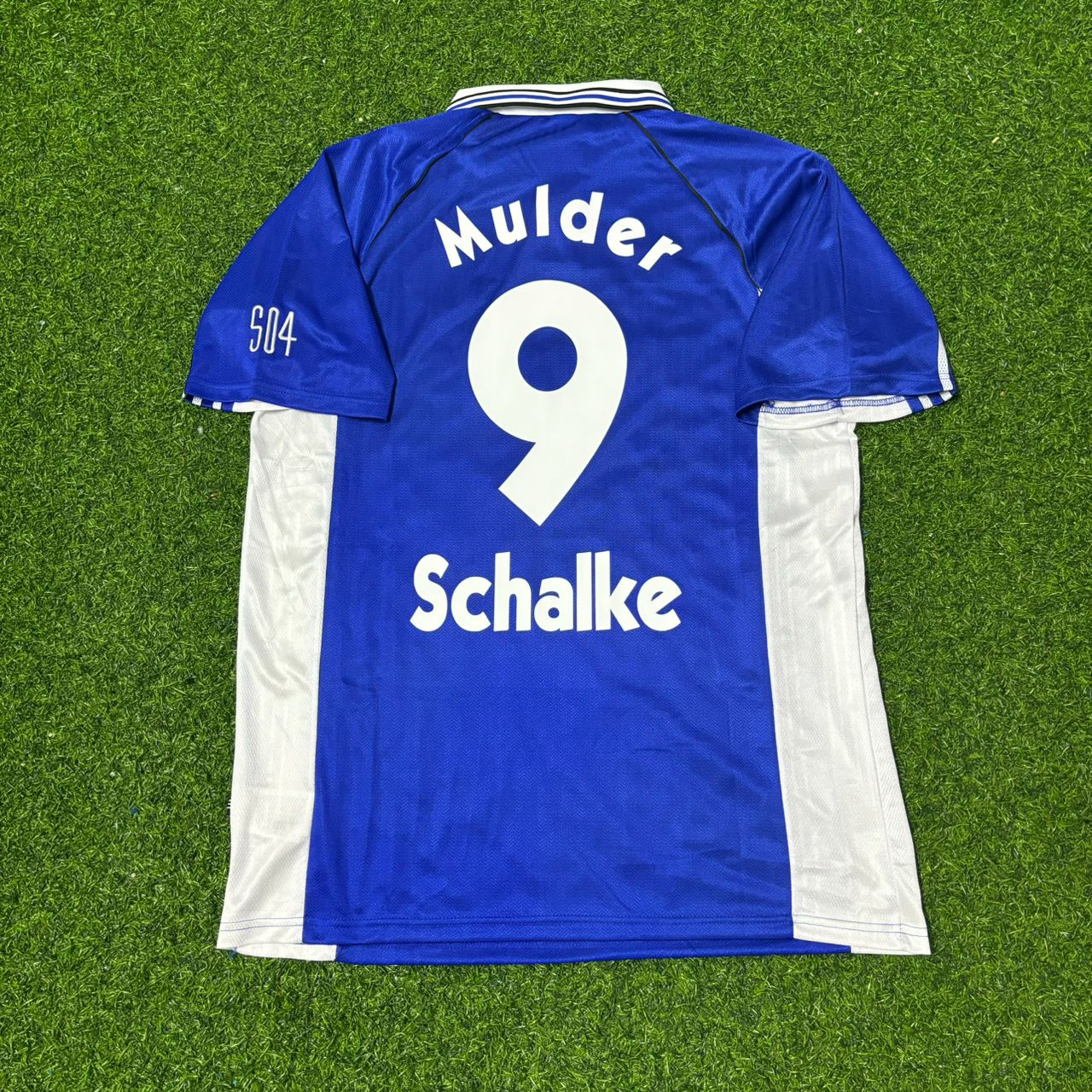 Youri Mulder FC Schalke 04 1999/2000 Blaues Heimtrikot Retro Fußballtrikot Jersey