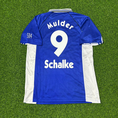 Youri Mulder FC Schalke 04 1999/2000 Blaues Heimtrikot Retro Fußballtrikot Jersey