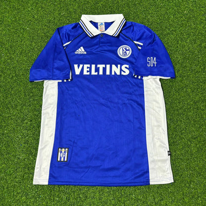 Youri Mulder FC Schalke 04 1999/2000 Blaues Heimtrikot Retro Fußballtrikot Jersey