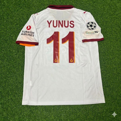 Yunus Akgun #11 Galatasaray 2025-2026 Away Champions League Football Jersey