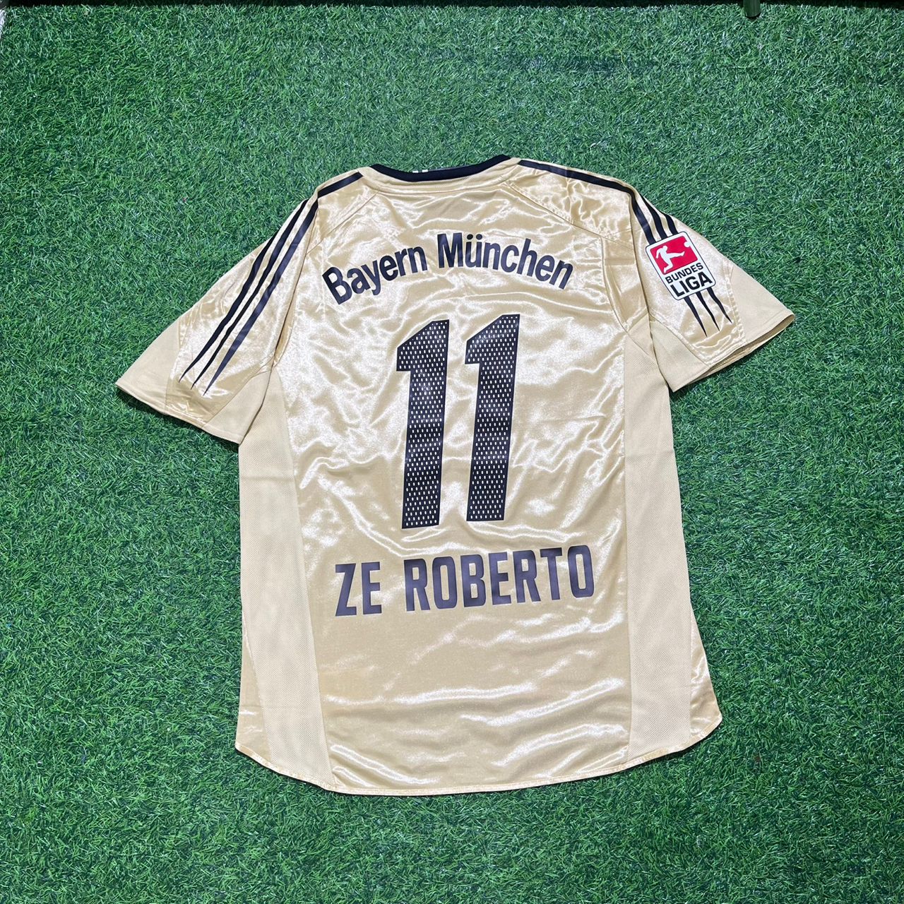 Ze Roberto Bayern München 2004/05 Retro Golden Fußballtrikot Set Jersey