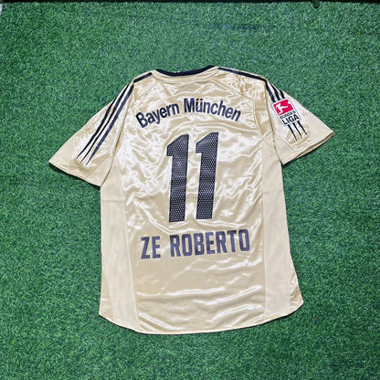 Ze Roberto Bayern München 2004/05 Retro Golden Fußballtrikot Set Jersey