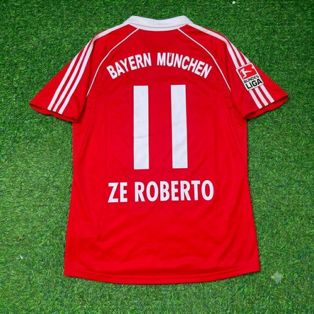 Ze Roberto Bayern Munich 2005 06 Bundesliga Red Home Retro Football Jersey Kit