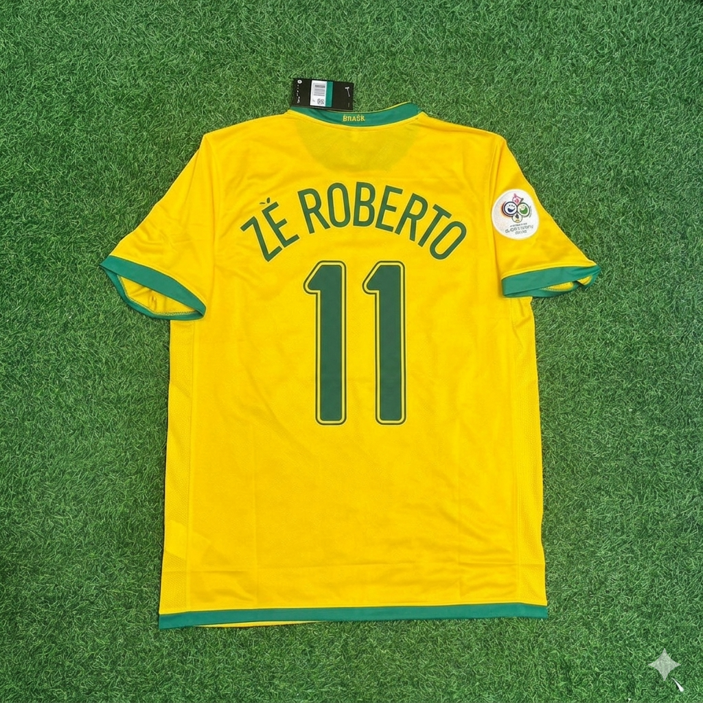 Brazil World Cup 2006 Ze Roberto #11 Football Jersey
