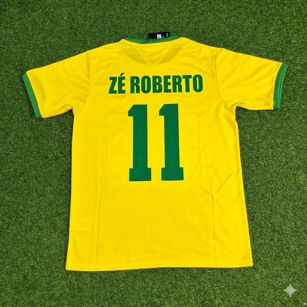 Ze Roberto Brazil Retro Home Football Jersey