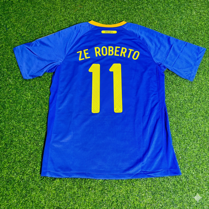 Ze Roberto Brazil Retro Blue Football Jersey