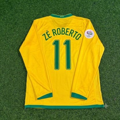 Brazil World Cup 2006 Ze Roberto #11 Long Sleeve Football Jersey
