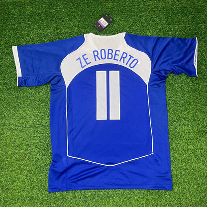 Ze Roberto Gaucho Brazil 2004 Blue Retro Football Jersey Collection