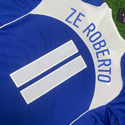 Ze Roberto Gaucho Brazil 2004 Blue Retro Football Jersey Collection