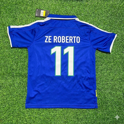 Ze Roberto Brazil Blue Retro Football Jersey Kit