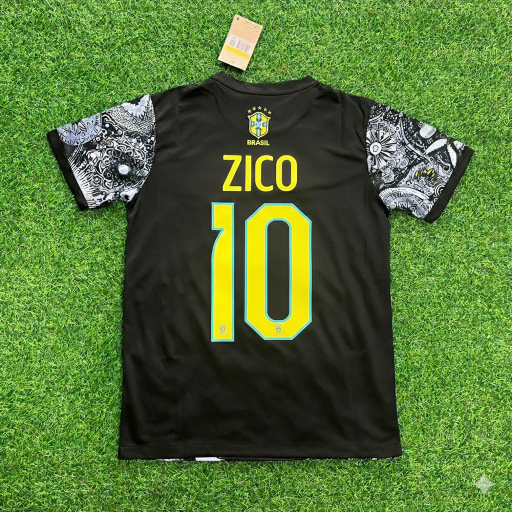 Zico Brazil Iconic Retro Football Jersey
