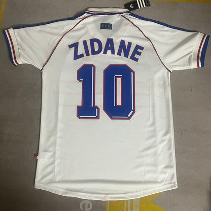 Zinedine Zidane France 1998 World Cup Retro Football Jersey Kit