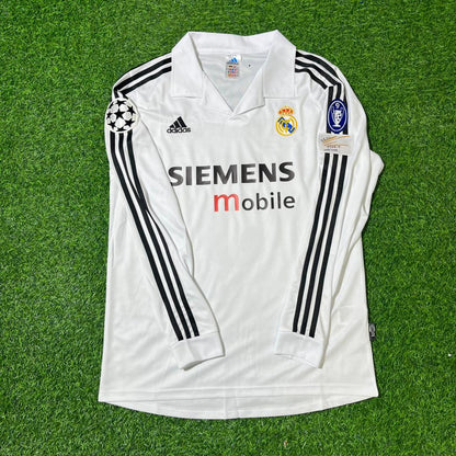 Zinedine Zidane Real Madrid 2004-2005 Long Sleeve Jersey Soccer Shirt
