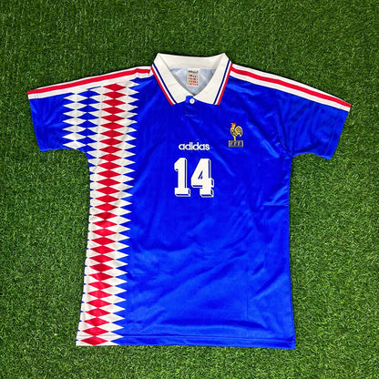 Zinédine Zidane France 1994 World Cup Retro Football Jersey Kit