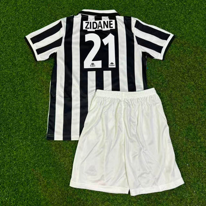 Juventus 1996 Zinedine Zidane 1997 Retro Kids Football Jersey