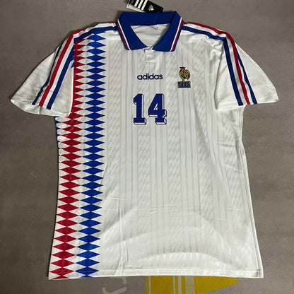 Zinedine Zidane France 1994 USA World Cup Retro Football Jersey Kit