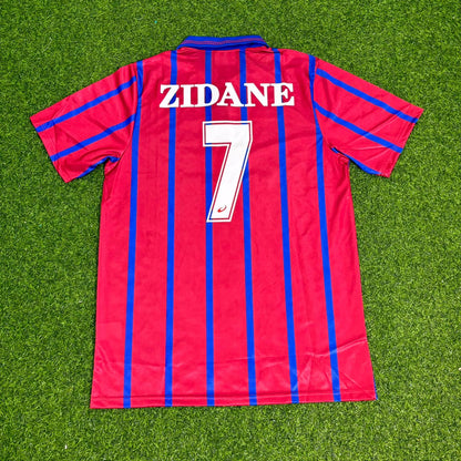 Zinedine Zidane Bordeaux Number 7 1992 1996 Retro Football Jersey Kit